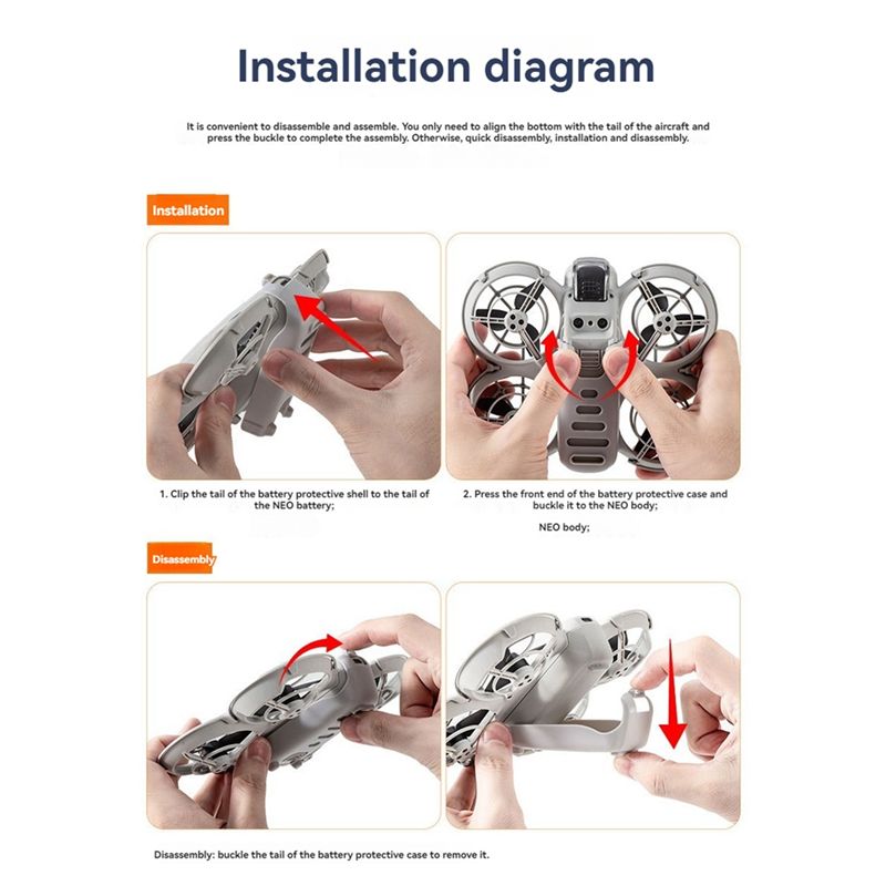 B92B Battery Protective Shell  - Drone Gimbal For Gopro 评论和价格